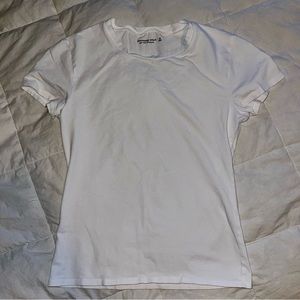 Abercrombie White Essential Tuckable Baby Tee
